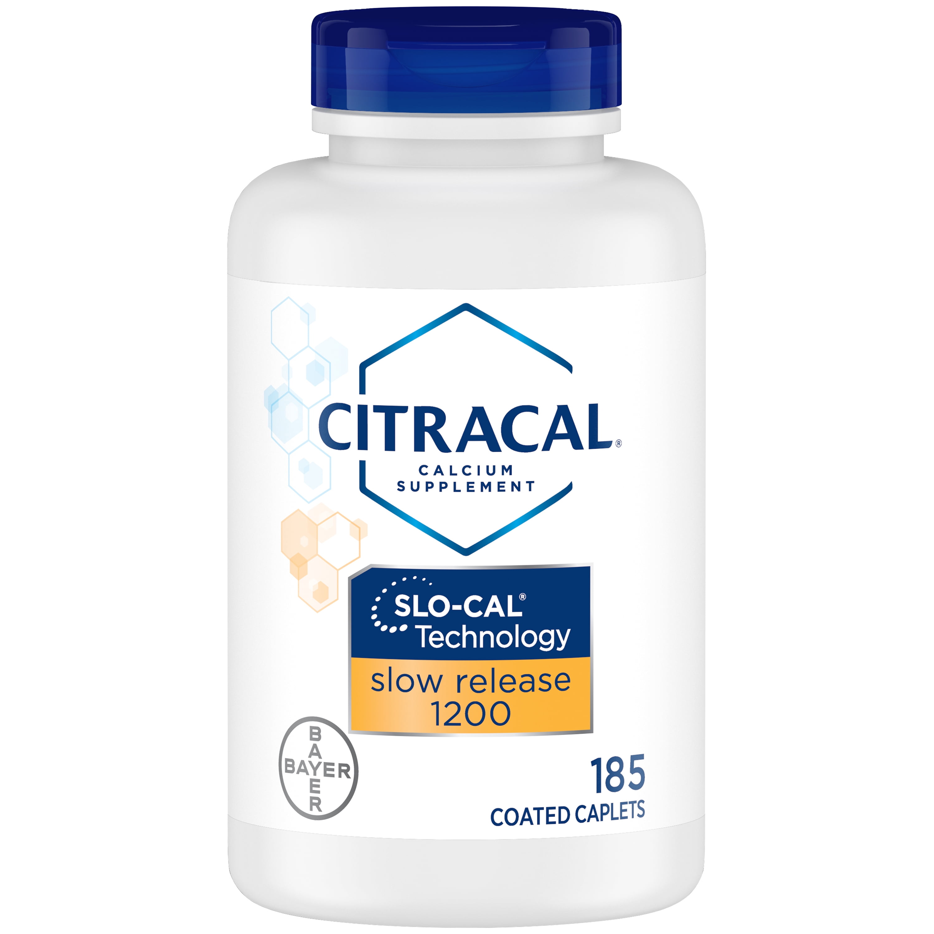Citracal Slow Release 1200 Calcium with Vitamin D3, Caplets, 185 Count