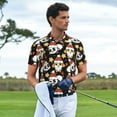 thumbnail image 3 of Honeii Cute Dog Panda print Polo Shirt, a classic short-sleeved, button-down golf shirt designed for men3X-Large, 3 of 6