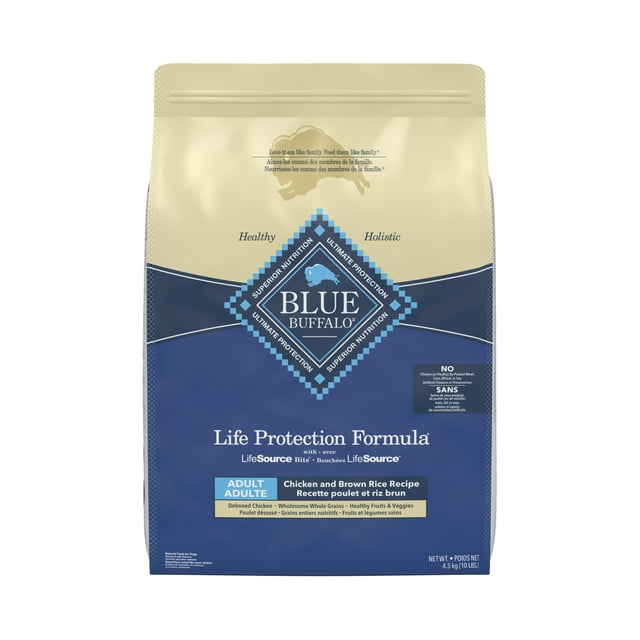 Blue Buffalo Life Protection Formula Adult Dry Dog Food, Chicken & Brown Rice 4.5kg