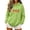 Green, variant on Ladies Pumpkins Print Halloween Hoodie Casual Drawstring Pocket Fall Top