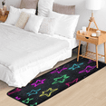 thumbnail image 5 of ADECORIVY Neon Stars Hallway Runner Rug 2x6 Washable Kitchen Runner Non Slip Laundry Room Bathroom Rug Rainbow Stars Soft Carpet for Living Room Entryway Mat, 5 of 8