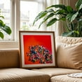 thumbnail image 3 of Marbles on vibrant red - Photography Abstract Psychedelic Modern Art Geometric Pop Art Minimalist Unframed Wall Art Print 8 x 8 inches, 3 of 9