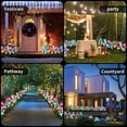 thumbnail image 2 of Luces solares para exteriores, 2 piezas de luces solares de jardín con forma de lirio, luces LED solares que cambian de color, flores más grandes y paneles solares, decoración de jardín para patio, ca, 2 of 3