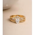 thumbnail image 3 of vylahjewellery Unique Oval Cut Wedding Bridal Set Moissanite Diamond Engagement Anniversary Ring Stackable Mother's Day Gift Ring, 3 of 8