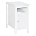 thumbnail image 1 of HOMCOM Narrow Side Table, Accent End Table with Pull-out Tray, Open Shelf, 1 of 10