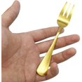 thumbnail image 4 of Tenedores de mesa YONGSHENG de acero inoxidable 8 piezas Dorado para postres de frutas, 4 of 5