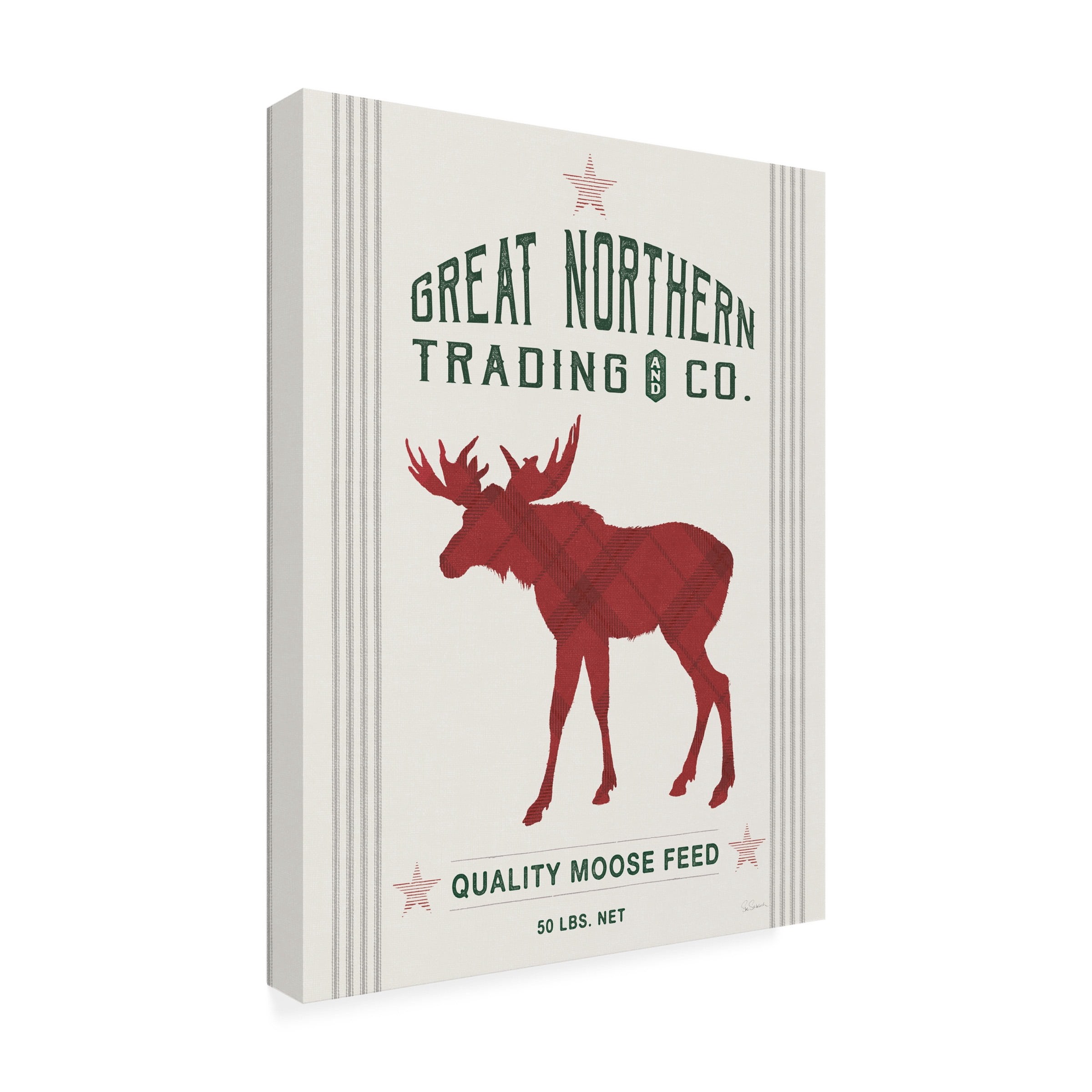 Sue Schlabach 'Northern Trading Moose Feed' Canvas Art