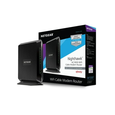 NETGEAR Nighthawk AC1900 (24x8) DOCSIS 3.0 WiFi Cable Modem Router (C7000) Certified for Xfinity from Comcast, Spectrum, Cox, & more