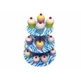 thumbnail image 2 of 3 Tiers Cardboard CupCake Stand - Zebra Print - Blue/White, 2 of 2