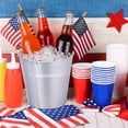 thumbnail image 2 of 24 Pcs Metal Wine Bucket Bulk Beer Bucket Ice Pails with Handle Champagne Soda Ice Bucket Party Beverage Chiller for Summer Picnic Buffet BBQ Home Bar Club(Silver,7.1 x 6.5 x 5.1"), 2 of 11
