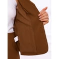 thumbnail image 6 of INSPIRE CHIC Women's 2 Piece Business Suit Back to School Teacher Outfit Collared Button Down Blazer Pencil Skirt Work Skirt Set S Dark Brown, 6 of 7