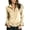 Beige #30, variant on Collared Shirts Women Velvet Long Sleeve Ruffle Hem Flare Cuff Casual Tops Beige S