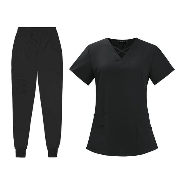 Conjunto de uniforme de enfermería para mujer, pantalones, ropa de trabajo uniforme para enfermeras SG Yuyangstore uniforme de mujer
