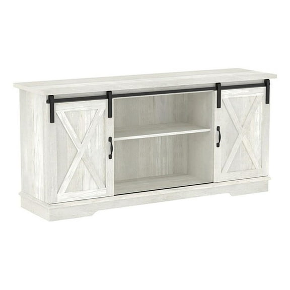 Bowery Hill Modern Wood TV Stand for TVs up to 58" in Stone Gray