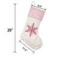 thumbnail image 2 of GEX Worldwide 2025 Plush Christmas Stockings for Family 20" Pink Plaid Xmas Stockings Classic Fireplace Decorations Hanging Ornament (5 Pack), 2 of 6