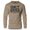 Khaki, variant on GYMISH Get Big Lightweight Long Sleeve Hooded T-Shirt for Men – Motivational Gym Hoodie, Khaki, Small