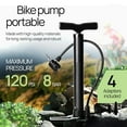 thumbnail image 2 of Bike Pump, Advanced Bike Tire Inflator, Bicycle Hand Air Pump with Dual Presta and Schrader Valves, Handheld Bike Pump, Suitable for Road and Mountain Bikes, Baby Stroller, Balls, 2 of 6