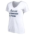 thumbnail image 2 of Women's White Notre Dame Fighting Irish Play Like A Champion Today Leprechaun V-Neck T-Shirt, 2 of 3