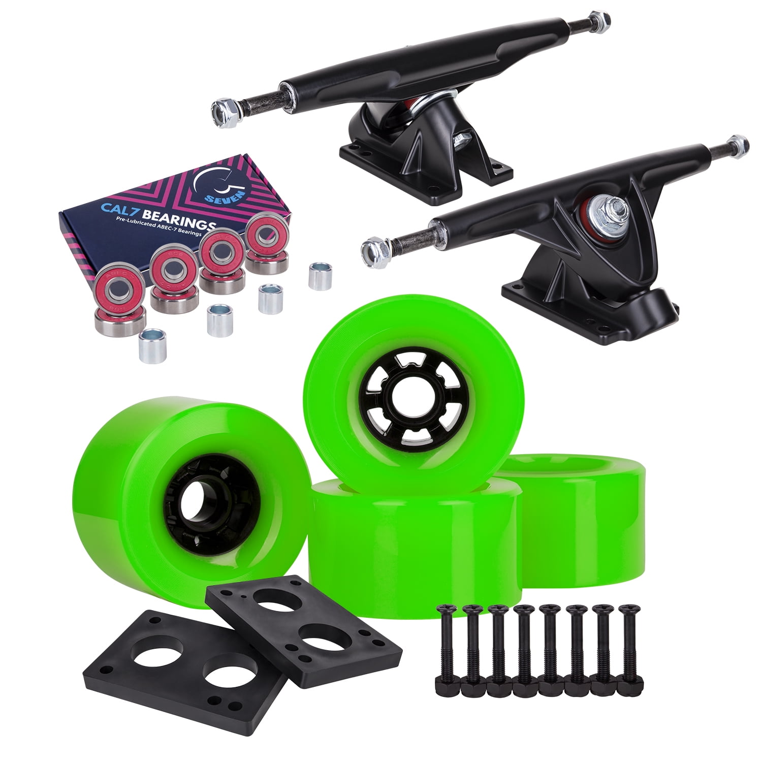 Cal 7 Thin Core Longboard Wheels Independent Bearings Cal 7 Thin Core Longboard Wheels Independent Bearings