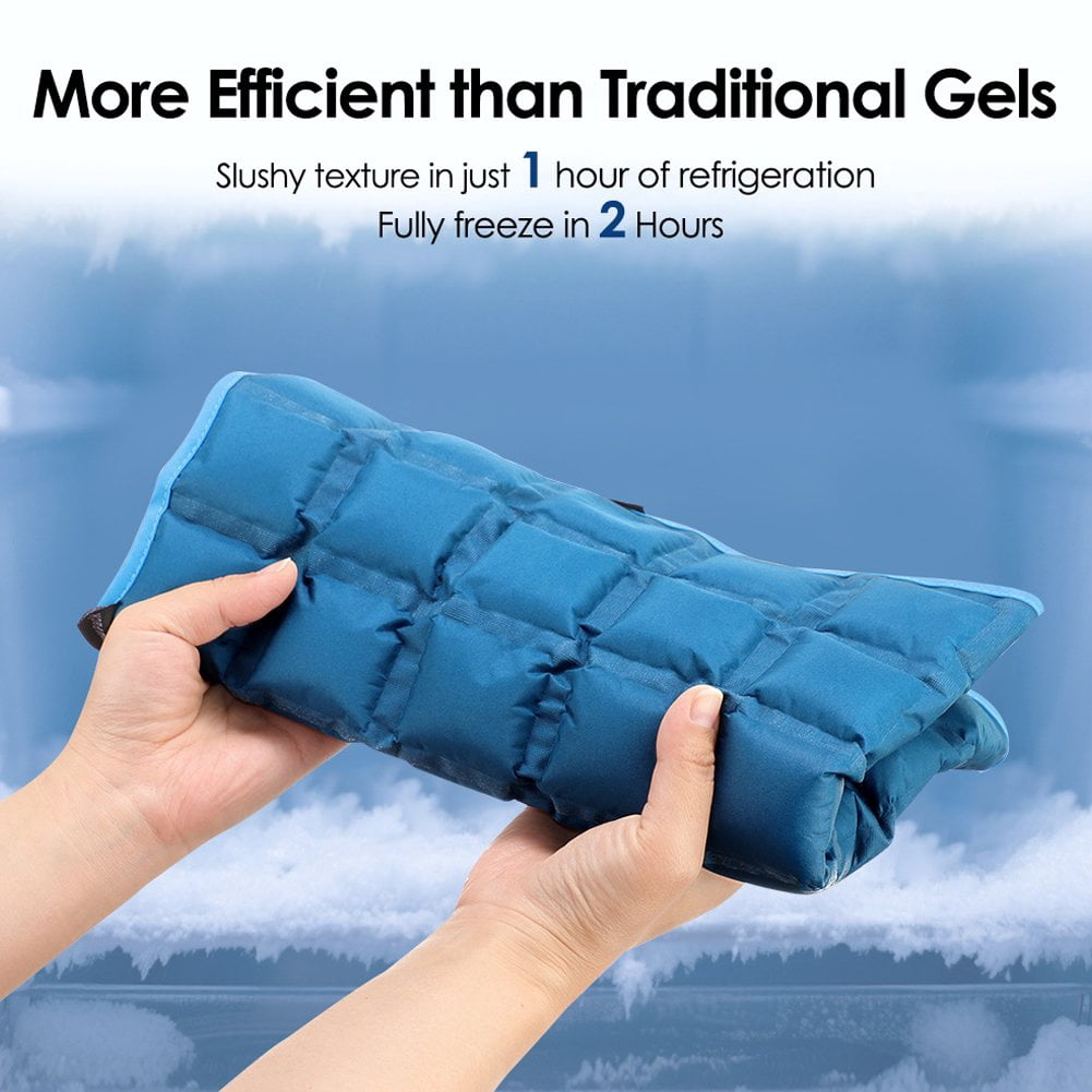 Vjnyvs Large Reusable Ice Pack Hot Cold Therapy Pad for Hip Back Knee Pain Relief