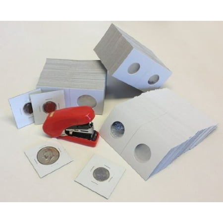 Holder Free Stopper - Coin Flips & Flat Clinch Stapler Bundle with Free Bonus Staples
