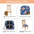 thumbnail image 4 of Pioneer Flower Seat Covers for Dining Room Chairs Set Of 4,Stretch Printed Washable Chair Seat Cover with Elastic Ties and Button,Removable Waterproof Couch Cushion Covers, 4 of 6
