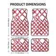 thumbnail image 2 of General 4pc Car Floor Mat Water Resistant Dust Resistant Slip Elastic Soft Easy To Install Used On Most Cars Truck Cargo Suv Crimson Moroccan Trellis Hand-Drawn Sketch_2, 2 of 6