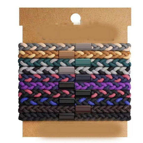 10 Pcs Mens Braided Hair Bobbles for Men Bun Curly Thick Thick Hair Elastic Hair Bobbles for Men No Wrinkles Hair Bools