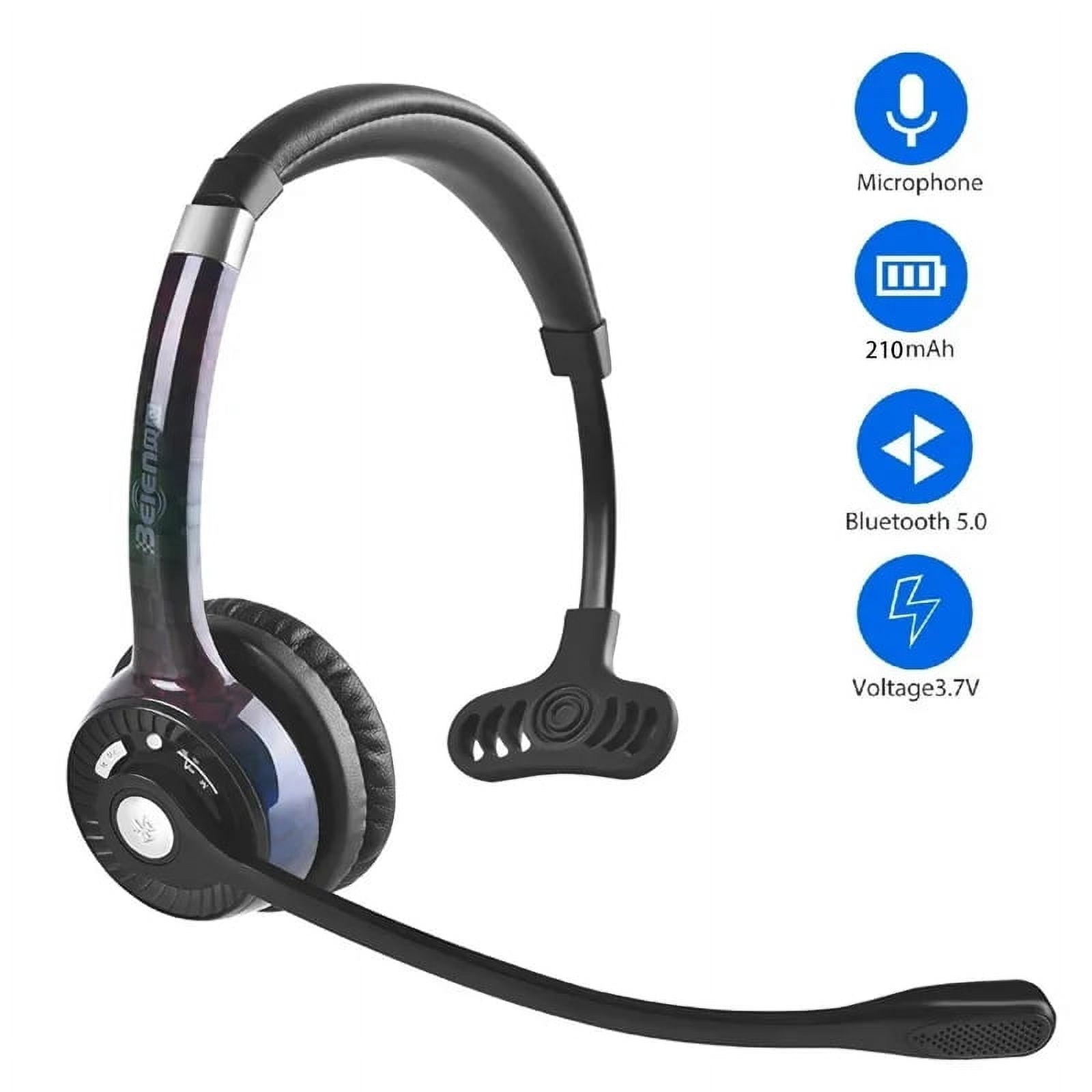 E EYAFA Driver's Wireless Headphone Super Noise Reduction Crystal Clear Bluetooth Headsets with Microphone