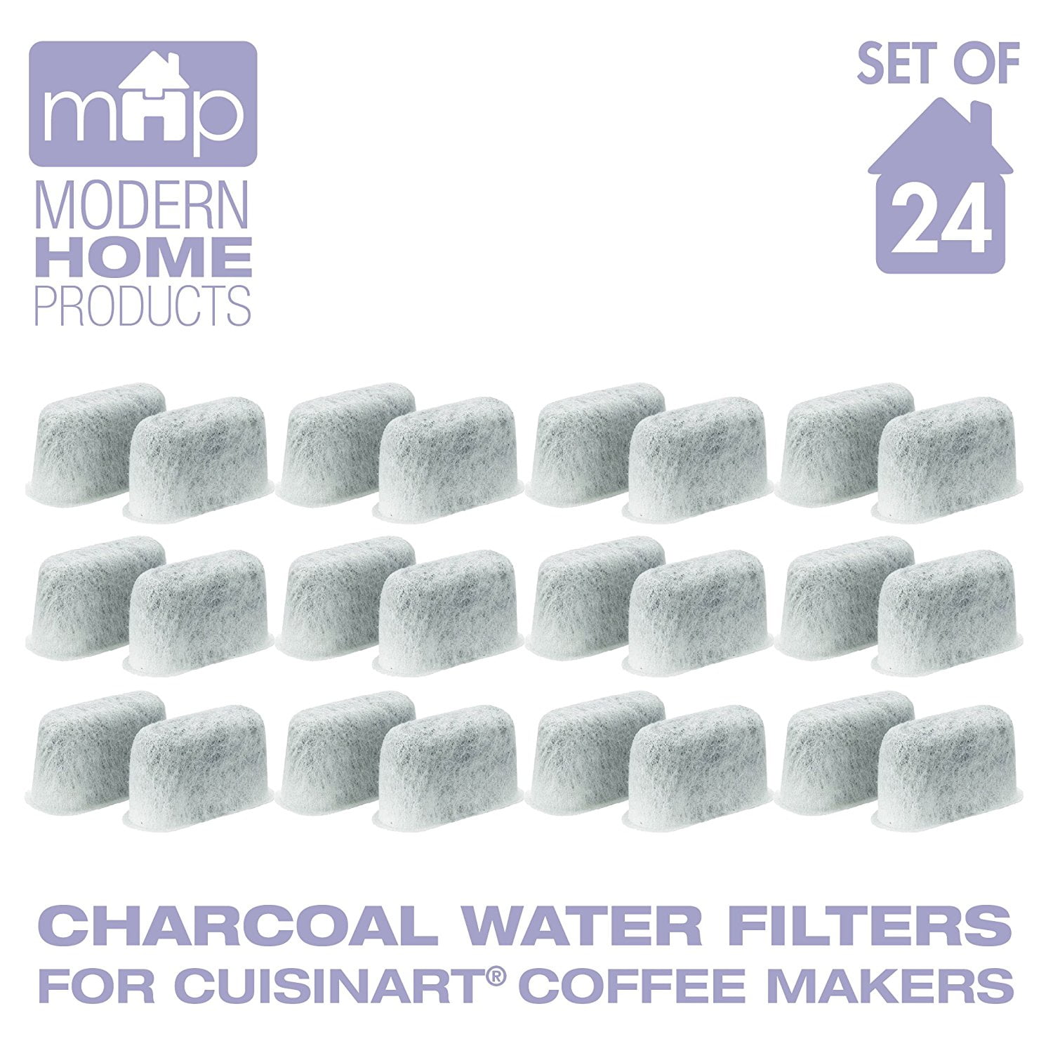 Charcoal Water Coffee Filter Cartridges, Replaces Cuisinart DCCRWF