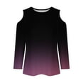 thumbnail image 5 of Womens Clearance Tops Ladies Summer Blouses Women's Fashion Printed T-shirt 3/4 Sleeves Blouse Round Neck Casual Tops, 5 of 5