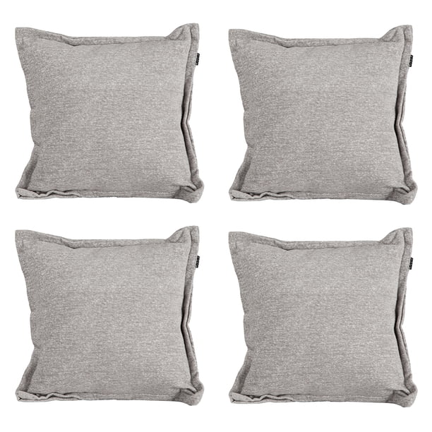 Cojin Decorativo Cuadrado Set de 4 Peco Plata