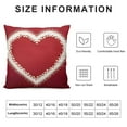 thumbnail image 5 of RUIYC Valentine's Day Throw Pillow Covers, Red Heart Kisses Decorative Pillowcases for Home Sofa Couch Cushion Decoration, 5 of 5
