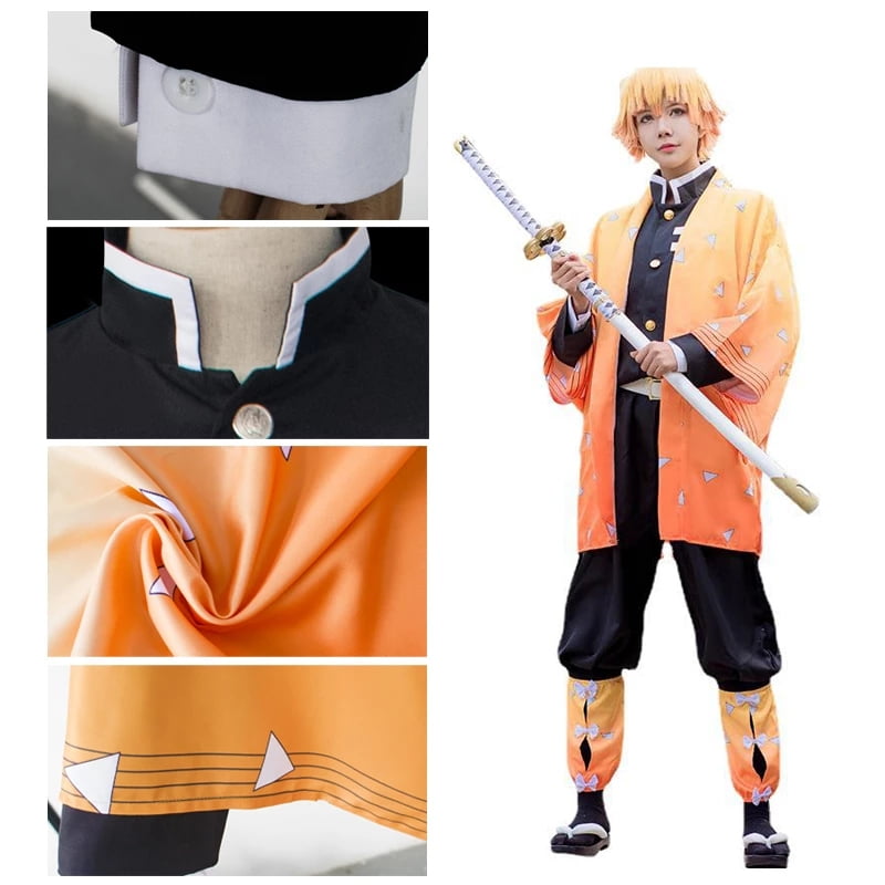Buy Adults Kids Agatsuma Zenitsu Cosplay Costume Anime Demon Slayer