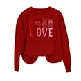 thumbnail image 6 of Ounisa Long Sleeve Shirts for Women Crewneck Valentine's Day T Shirts Love Heart Words Printed Tee Tops Fashionable Pullover Tops, 6 of 6
