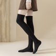 thumbnail image 3 of vnanda Women Stockings Winter Stockings Over Knee Length Elastic Anti-slip Thick Warm Solid Color Soft Breathable Anti-shrink Thermal Lady Long Socks, 3 of 8