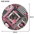 thumbnail image 6 of Pioneer Flower Floral Print Pattern Round Tablecloth 60"x60",Wrinkle Wipeable Table Cloth for Kitchen Dining Room Picnic Patio Party, 6 of 6