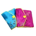 thumbnail image 3 of 2Pcs Elegant Embroidered Jewelry Pouch Beautiful Bright-colored Fabric Jewelry Organizer for Women, 3 of 8