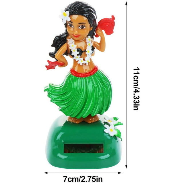 Bailarina hawaiana solar, figura de danza hawaiana solar Figura de baile Juguete Muñeca que sacude la cabeza Diseño de última generación