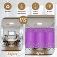 thumbnail image 5 of Modern Purple Window Privacy Film, Abstract Diamond Luxury Gradient Static Cling UV Sun Blocking Heat Control Window Tint Day and Night, Non-Adhesive One Way Windows Privacy Cover 29.5''x78.7'', 5 of 7