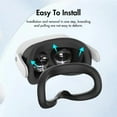 thumbnail image 2 of VR Silicone Face Cover Compatible with Meta Quest 3S - Light Leakage & Sweat Resistant Replacement Face Mask Accessories-Black, 2 of 7