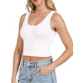 thumbnail image 4 of Blusa corta AURUZA 2XL sin mangas con espalda cruzada blanca lavanda, 4 of 7