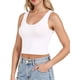 thumbnail image 4 of Blusa corta de 2 piezas AURUZA sin mangas con espalda cruzada XL, blanco y verde, 4 of 7