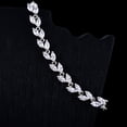 thumbnail image 4 of Cubic Zirconia Tennis Bracelet Simulated Diamond Marquise Cut white 6.8- 8 extension Bridal, 4 of 8
