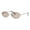 Silver (Light Brown), variant on Vintage Oval Sunglasses Retro Round Metal Frame UV400 Unisex Silver, Black