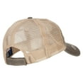 thumbnail image 4 of Fish Bone Embroidered Low Profile Cotton Mesh Cap - Brown Khaki OSFM, 4 of 5