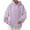 Purple, variant on Fouhkni Hoodies for Women Oversized Fleece Lined Crewneck Sweatshirt Long Sleeve Cozy Pullover Tops