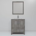 thumbnail image 4 of Lexora Home Jacques 30" Carrara Marble Top Single Vanity in Distressed Gray, 4 of 9