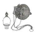 thumbnail image 2 of Westcharm Antique Silver Oriental Moroccan Ramadan Candle Lantern Decorative Metal Hanging Pendant Light - Small, 2 of 9