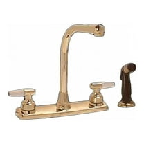 Widespread Kitchen Faucet Bathroom Sink Tap Brass High Neck 2 Handles Sprayer| Renovators Supply